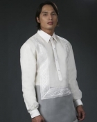 Men's Barong Cream Jusi fabric 100437 Cream Men's Barong Cream Jusi fabric 100437 Cream